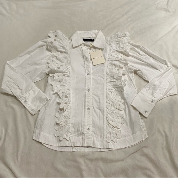 NWT MAGALI PASCAL TILIA SHIRT WHITE SIZE XS MSRP $340 - Picture 4 of 9